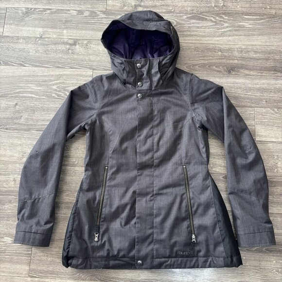 Burton DryRide Da Nang Snowboard Jacket Women’s Size 3 Dark Gray Waterproof Ski - Picture 1 of 16